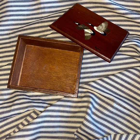 Vintage Hand-Painted Canada Goose Wood Box - Picture 2 of 6